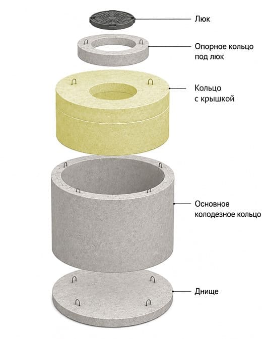 кольцо с крышкой